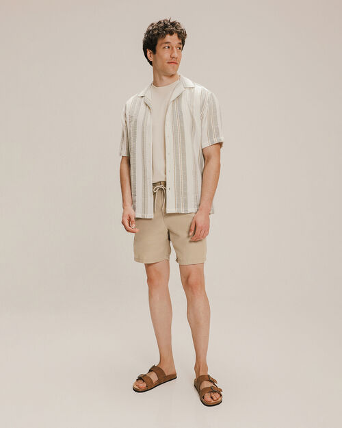 Camisa Beige Fluida
